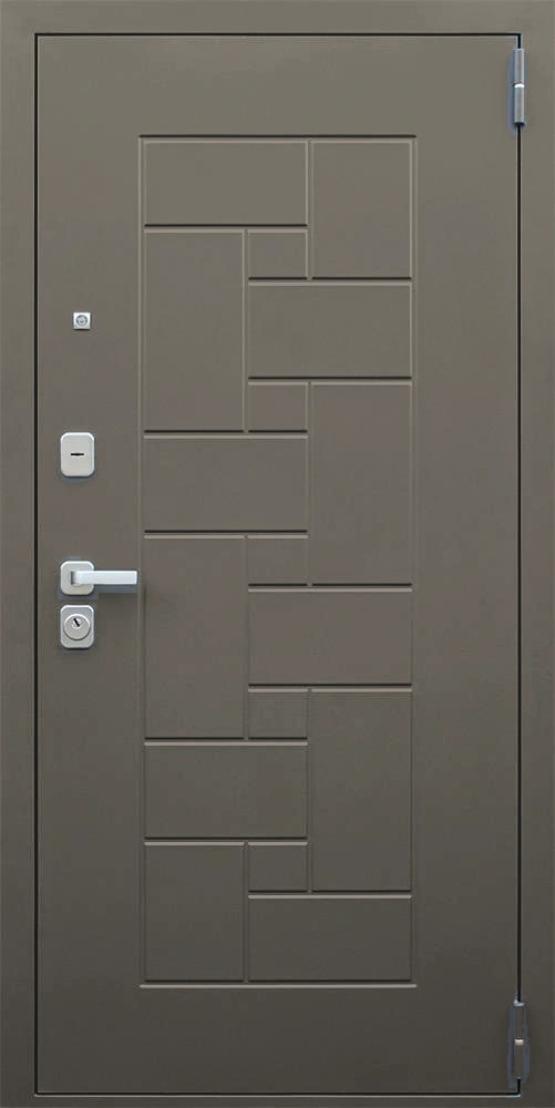Стальная дверь «Вижн» с зеркалом кварцевый серый в Удомле