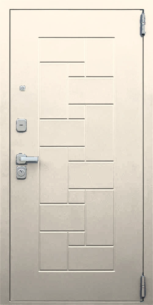 Стальная дверь «Вижн» с зеркалом кремово-белый в Удомле